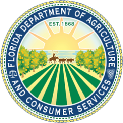 Florida Department of Agriculture and Consumer Services Seal; Established 1868