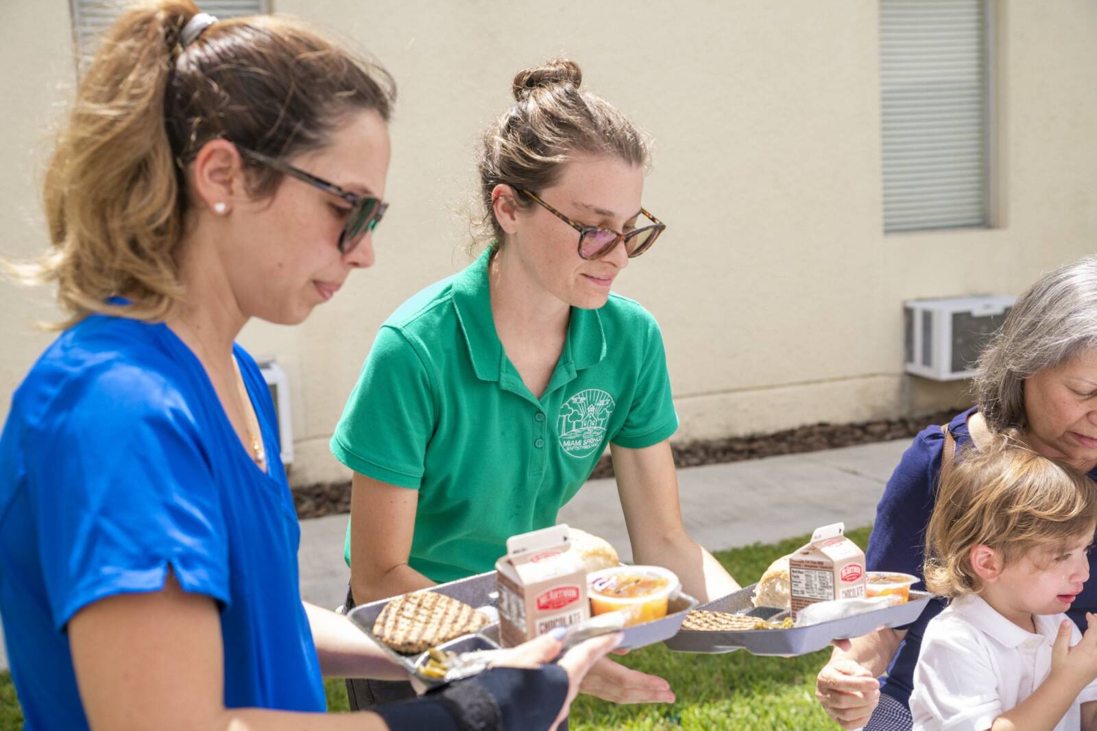 Serving food