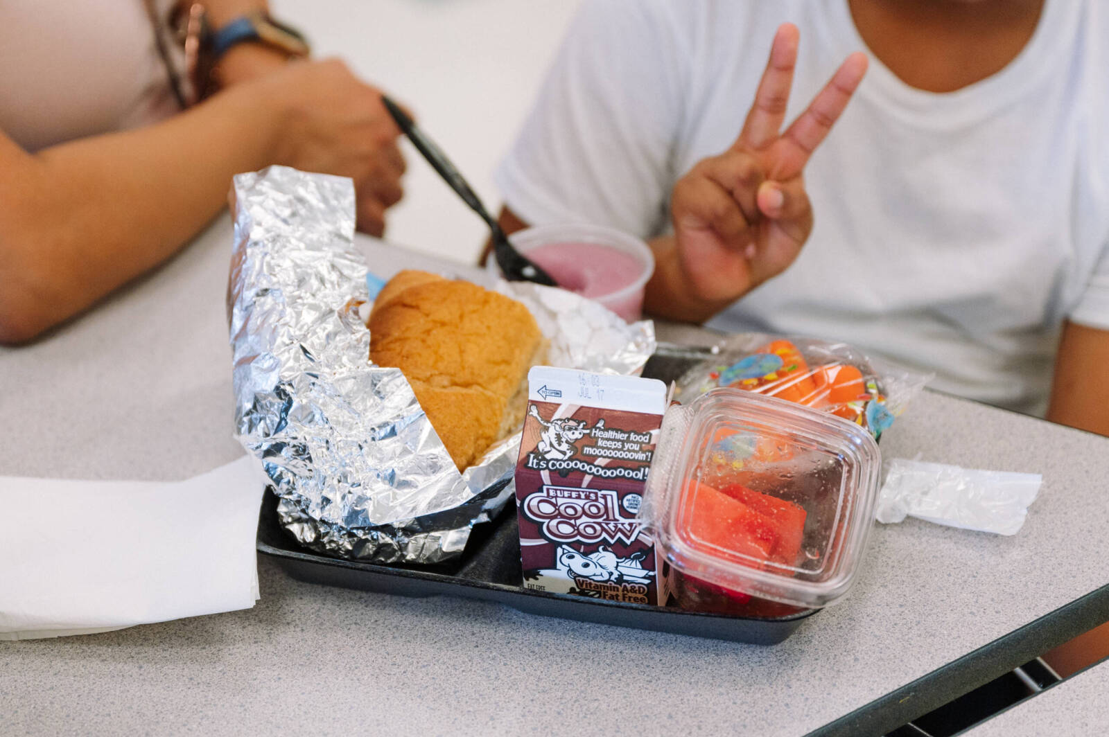 Kids eating